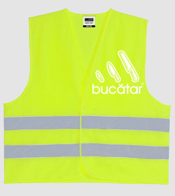 bucătar model galben neon pe tricou