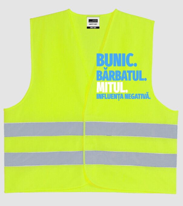 Bunic model galben neon pe tricou