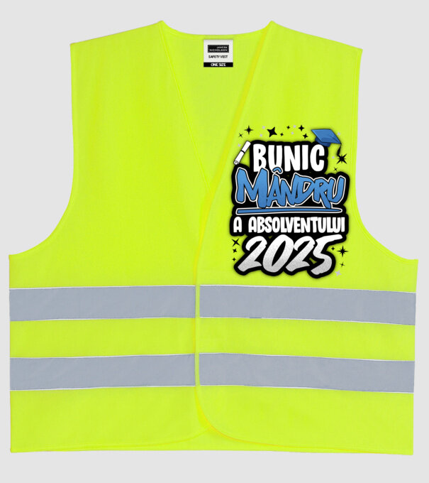 Bunic MÂNDRU a absolventului model galben neon pe tricou