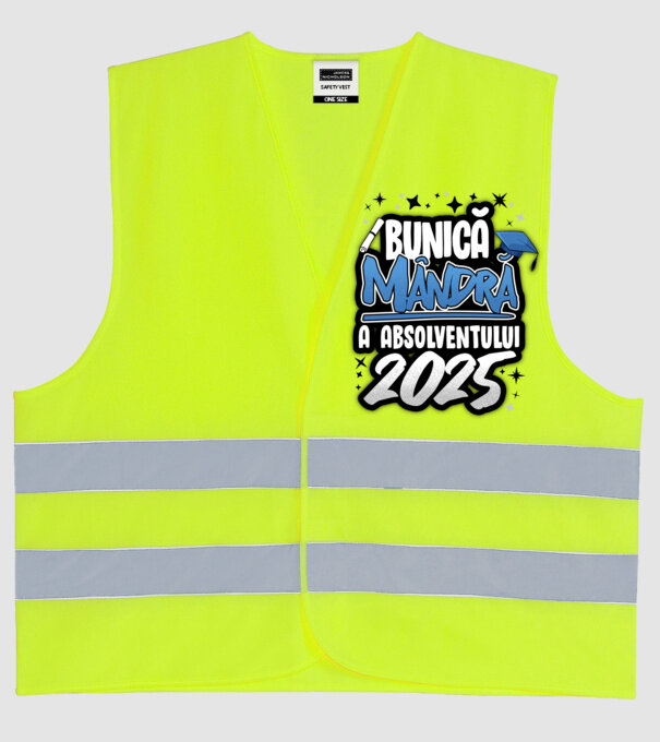 Bunică MÂNDRĂ a absolventului model galben neon pe tricou
