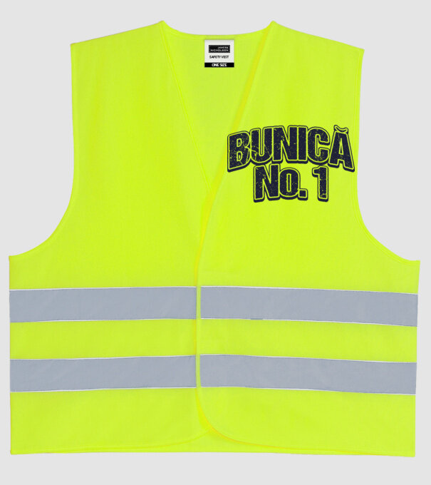 Bunică No.1 model galben neon pe tricou