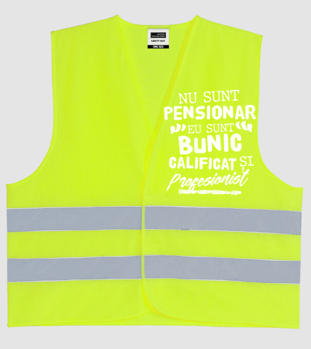 Bunicul profesionist model galben neon pe tricou