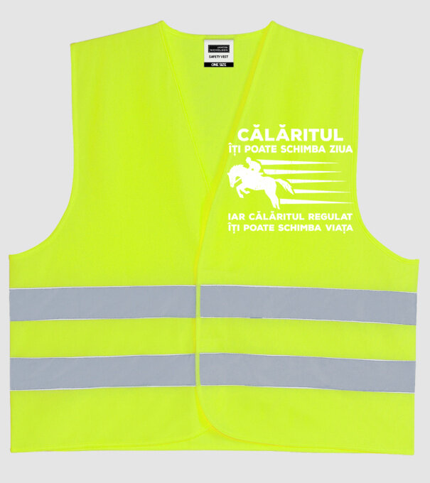 călăritul îți poate schimba ziua, iar călăritul regulat îți poate schimba viața model galben neon pe tricou