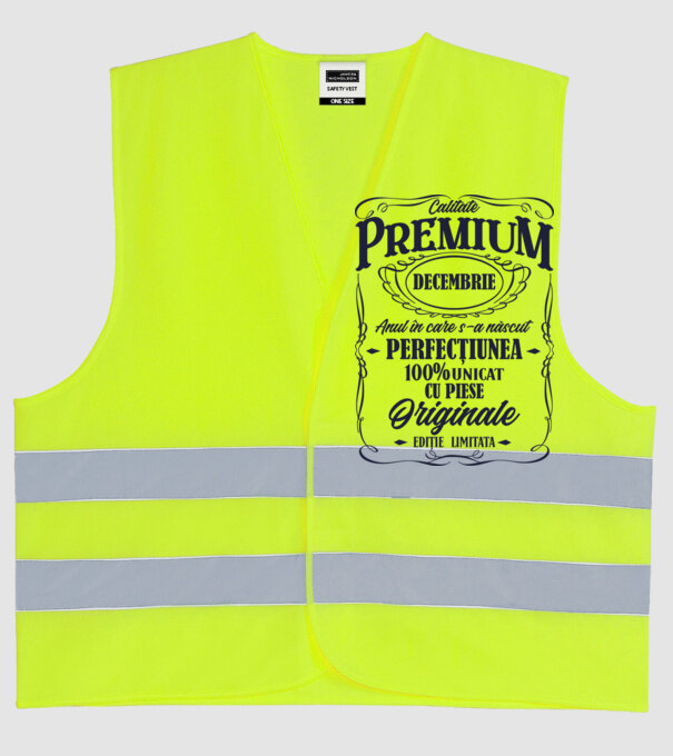 calitate premium -decembrie- anul în care s-a născut - perfecțiunea - 100% unicat, cu piese originale, ediție limitată model galben neon pe tricou