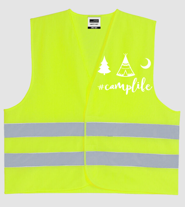 camplife model galben neon pe tricou