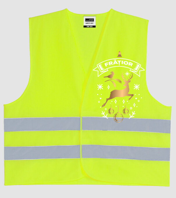 frățior christmas model galben neon pe tricou