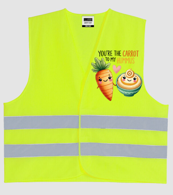 Carrot to my Hummus model galben neon pe tricou