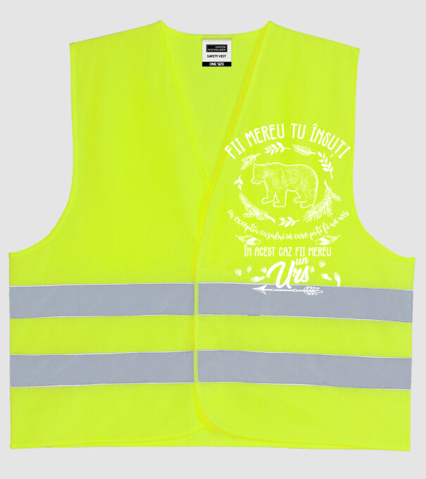 fii mereu tu însuți, cu excepția cazului în care poți fi un urs, în acest caz fii mereu un urs! model galben neon pe tricou