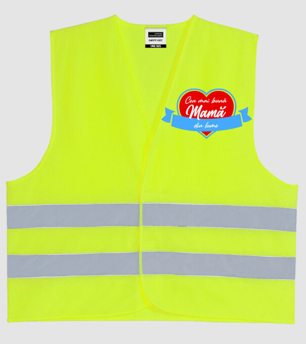 Cea mai bună mamă din lume model galben neon pe tricou