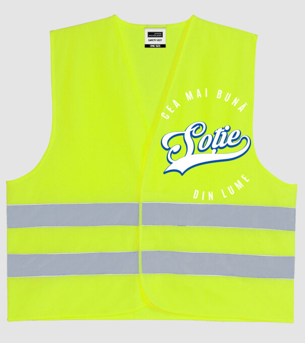 Cea mai bună SOȚIE din lume model galben neon pe tricou