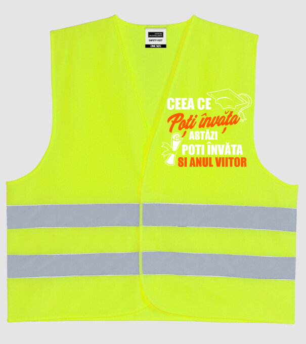 ceea ce poți învăța astăzi, poți învăța și anul viitor model galben neon pe tricou