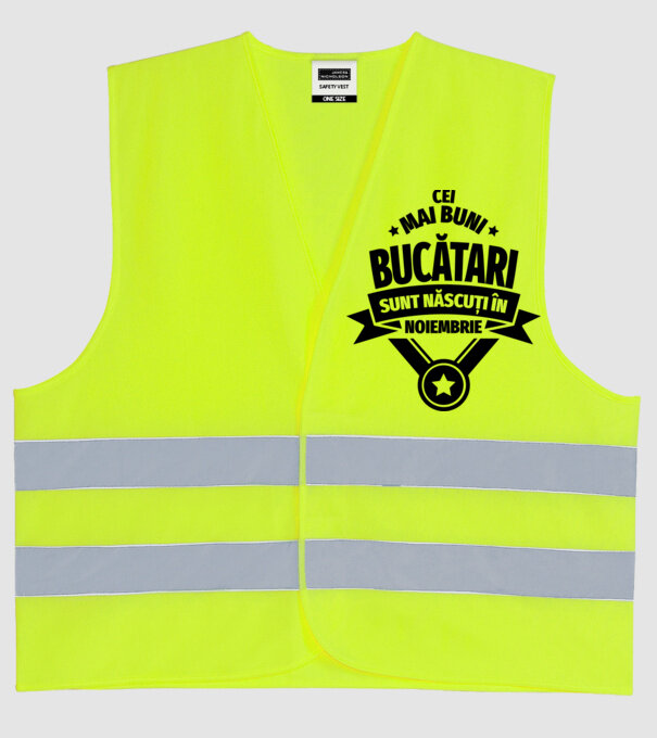 Cei mai buni bucătari sunt născuți în Noiembrie model galben neon pe tricou