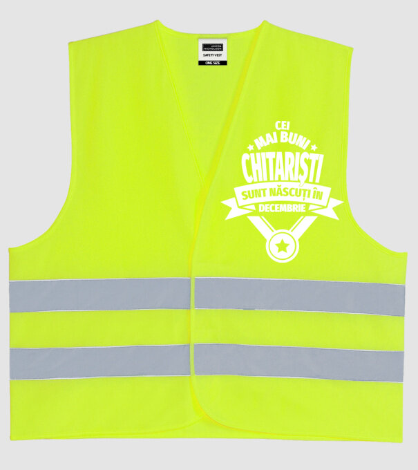 Cei mai buni chitariști sunt născuți în decembrie model galben neon pe tricou