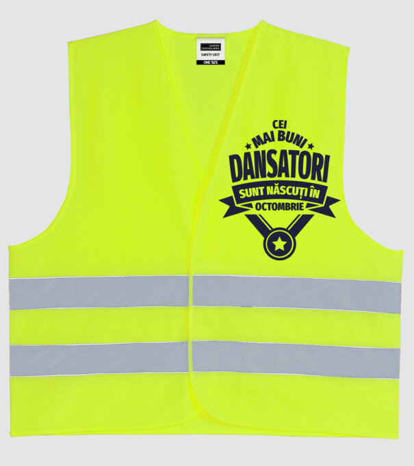 Cei mai buni dansatori sunt născuți în octombrie model galben neon pe tricou