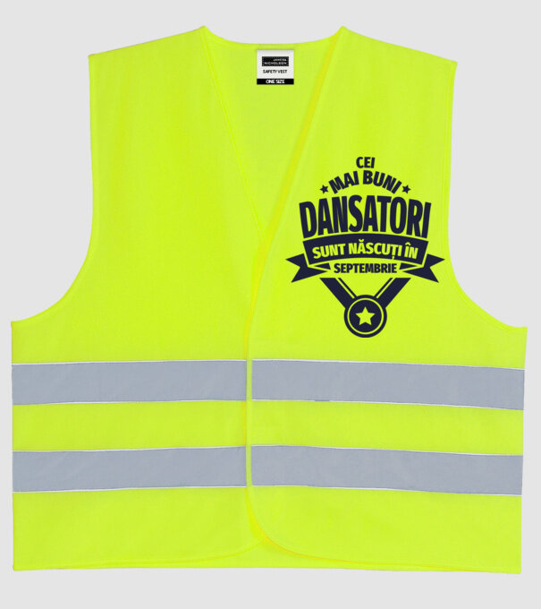 Cei mai buni dansatori sunt născuți în septembrie model galben neon pe tricou
