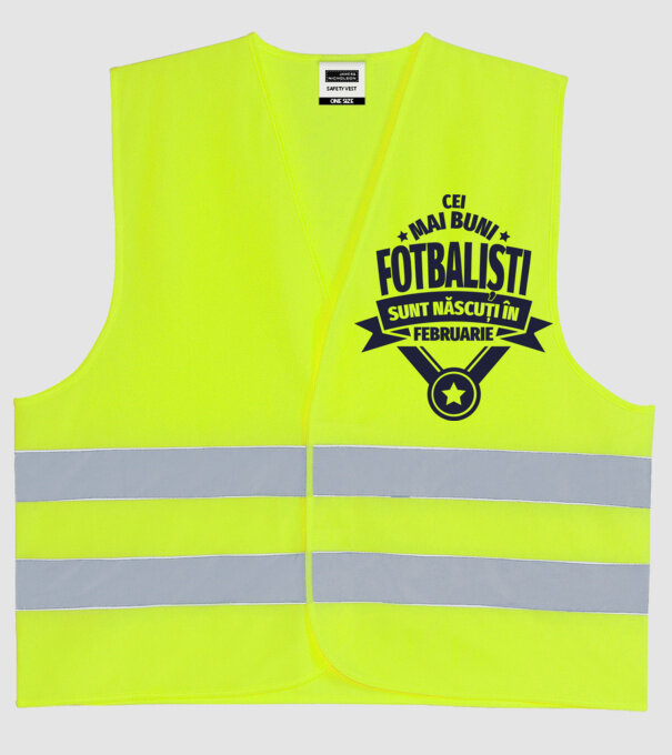 Cei mai buni fotbaliști sunt născuți în Februarie model galben neon pe tricou