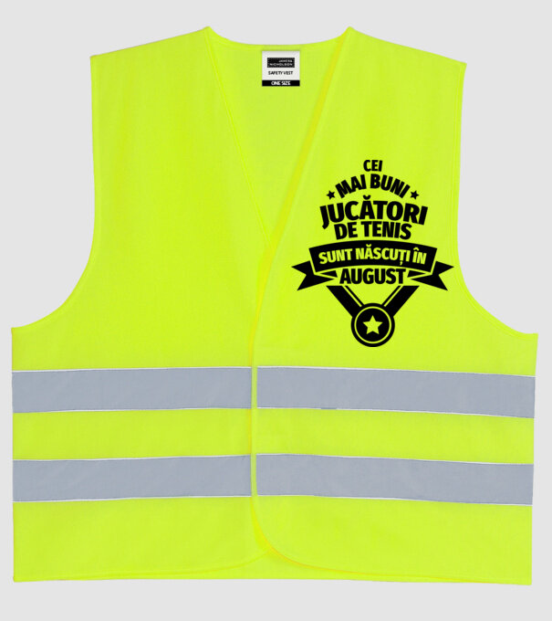 Cei mai buni jucători de tenis sunt născuți în August model galben neon pe tricou