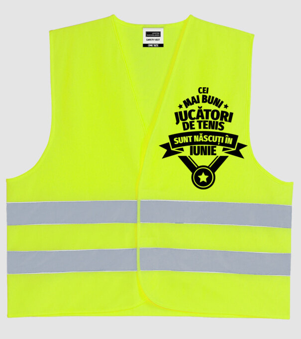 Cei mai buni jucători de tenis sunt născuți în Iunie model galben neon pe tricou