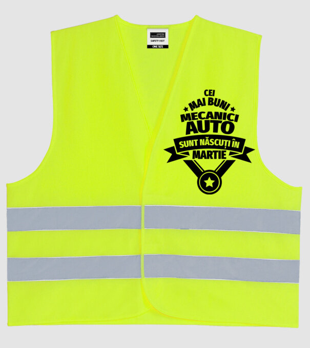 Cei mai buni mecanici auto sunt născuți în Martie model galben neon pe tricou