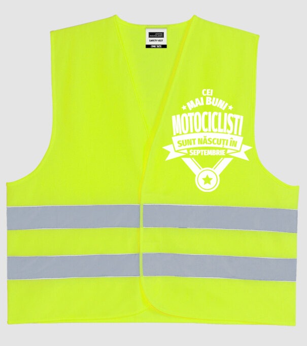 Cei mai buni motocicliști sunt născuți în septembrie model galben neon pe tricou