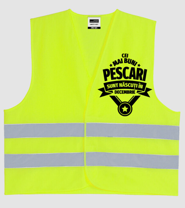 Cei mai buni pescari sunt născuți în decembrie model galben neon pe tricou