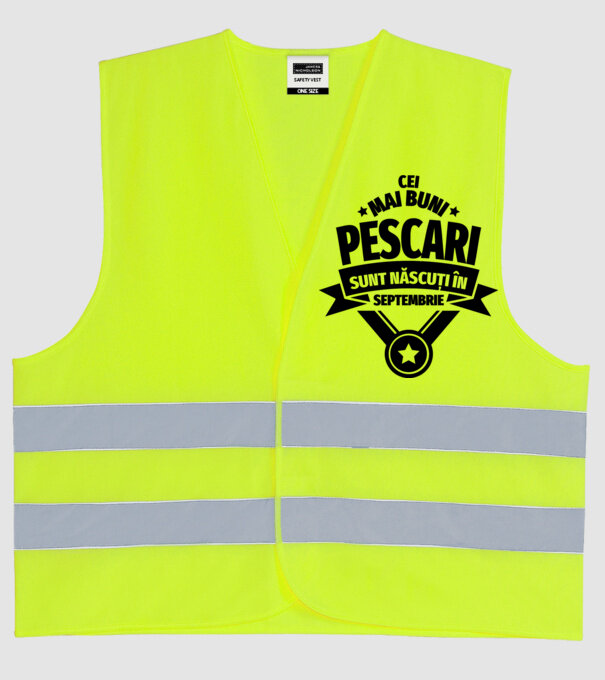 Cei mai buni pescari sunt născuți în septembrie model galben neon pe tricou