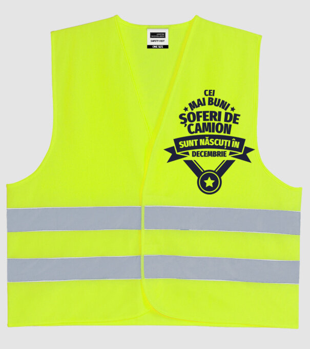 Cei mai buni șoferi de camion sunt născuți în Decembrie model galben neon pe tricou