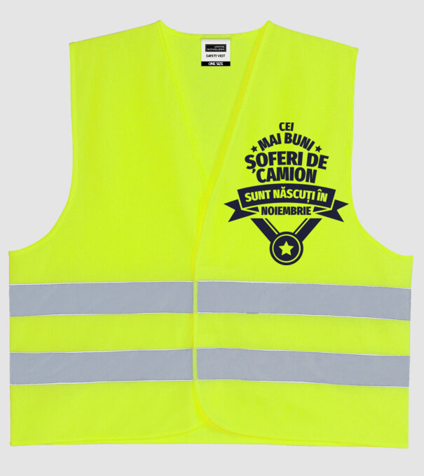 Cei mai buni șoferi de camion sunt născuți în Noiembrie model galben neon pe tricou