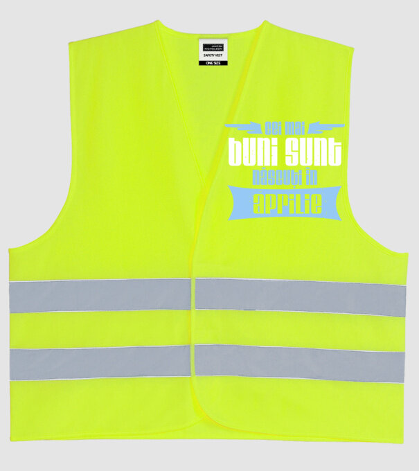 Cei mai buni sunt născuți în aprilie model galben neon pe tricou