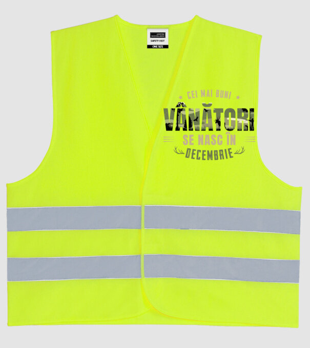 Cei mai buni vânători se nasc în decembrie model galben neon pe tricou