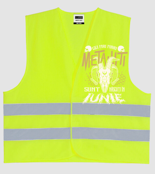 Cei mai mari metaliști sunt născuți în iunie. model galben neon pe tricou