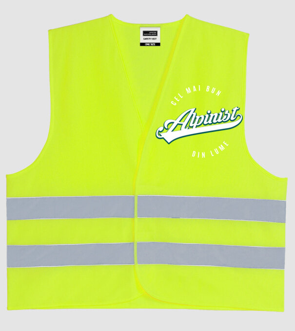 Cel mai bun alpinist din lume model galben neon pe tricou