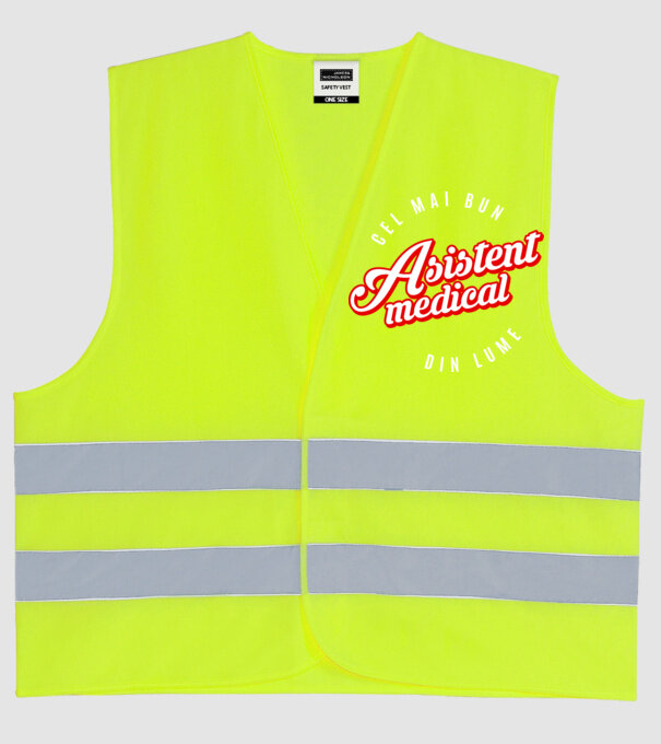 Cel mai bun ASISTENT MEDICAL din lume model galben neon pe tricou