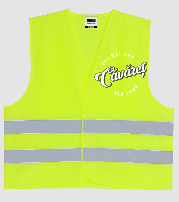 Cel mai bun Căvăret din lume model galben neon pe tricou