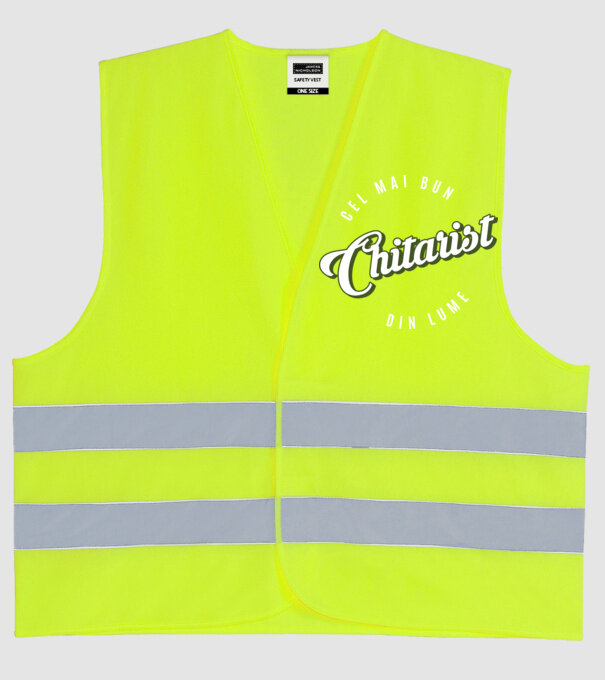 Cel mai bun Chitarist din lume model galben neon pe tricou