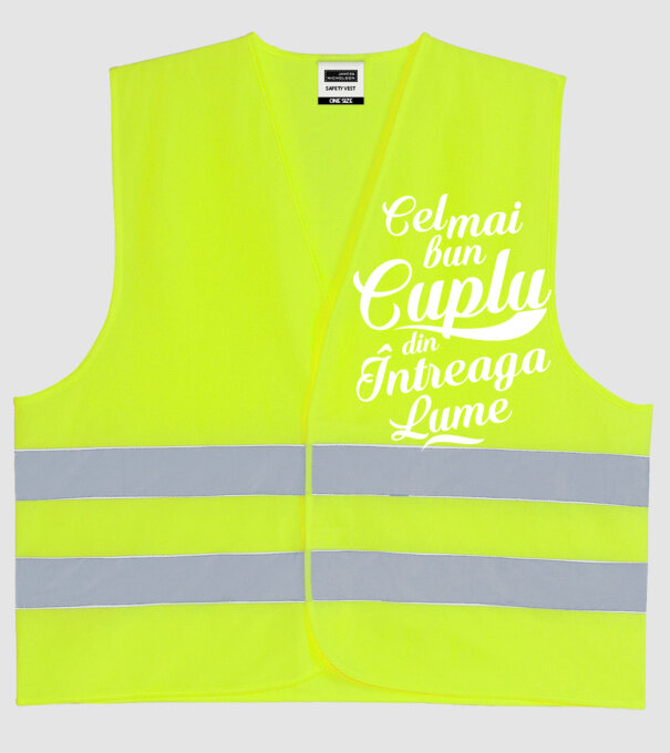 Cel mai bun cuplu din întreaga lume model galben neon pe tricou