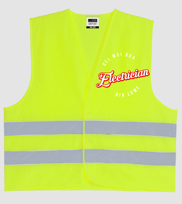 Cel mai bun ELECTRICIAN din lume model galben neon pe tricou