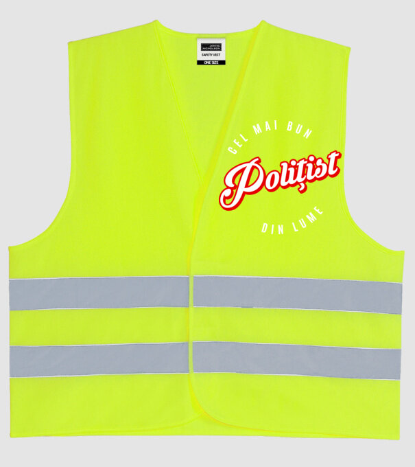 Cel mai bun POLIȚIST din lume model galben neon pe tricou