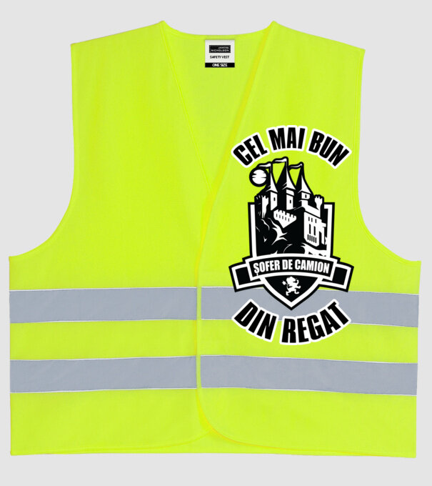 Cel mai bun șofer de camion din regat model galben neon pe tricou