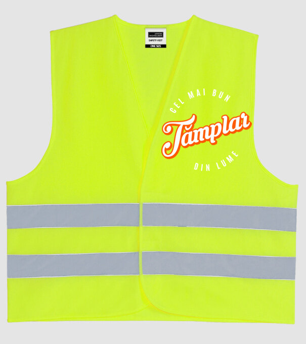 Cel mai bun TÂMPLAR din lume model galben neon pe tricou