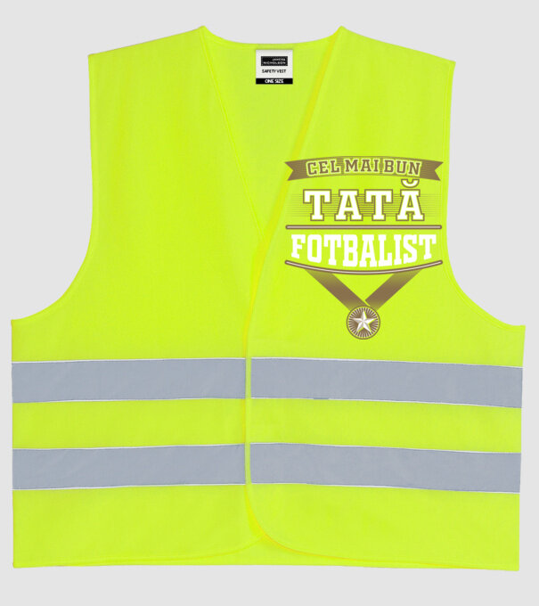 Cel mai bun tată fotbalist model galben neon pe tricou