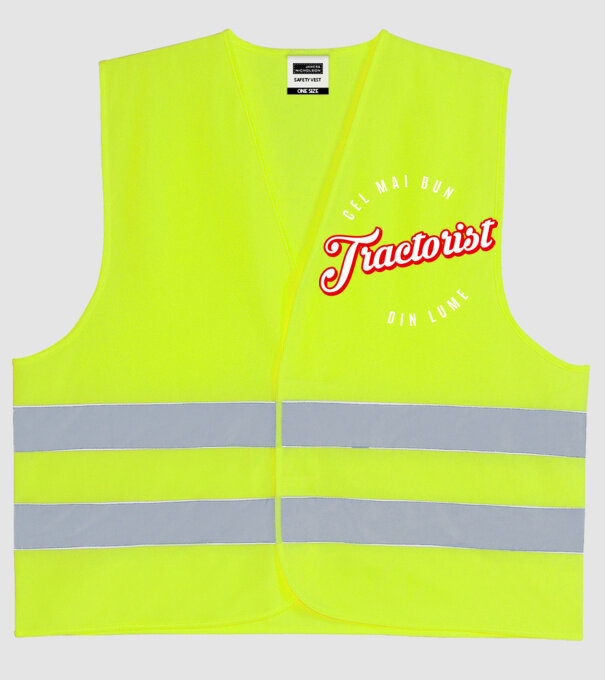 Cel mai bun TRACTORIST din lume model galben neon pe tricou