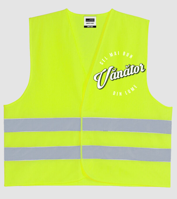 Cel mai bun Vănător din lume model galben neon pe tricou