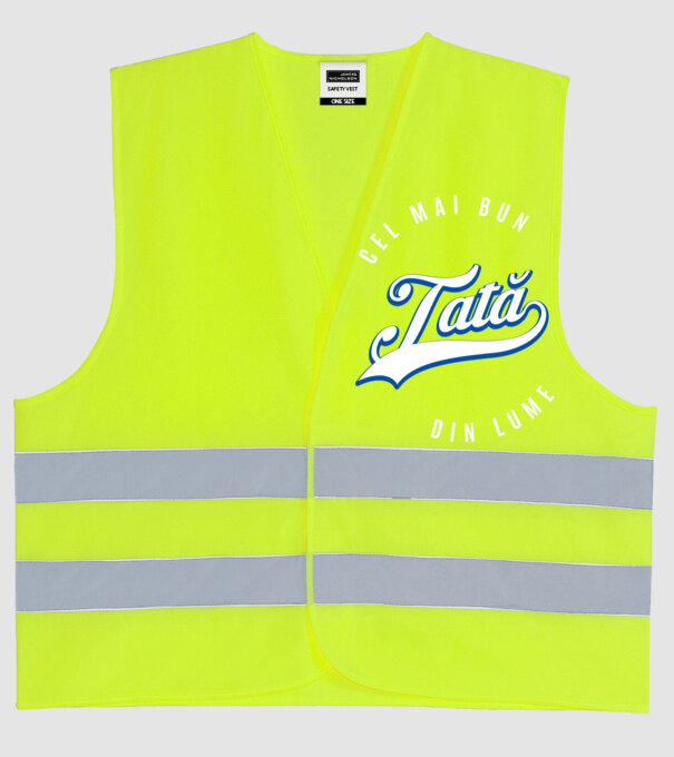 Cel mai bun TATĂ din lume model galben neon pe tricou