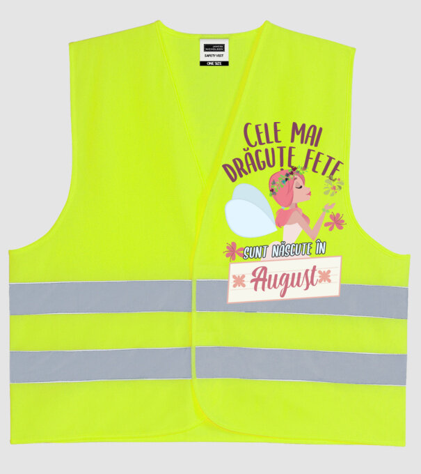 Cele mai drăguțe fete sunt născute în august. model galben neon pe tricou