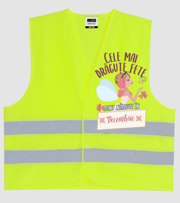 Cele mai drăguțe fete sunt născute în decembrie. model galben neon pe tricou