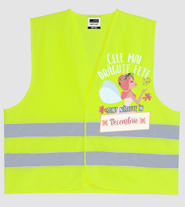 Cele mai drăguțe fete sunt născute în decembrie. model galben neon pe tricou