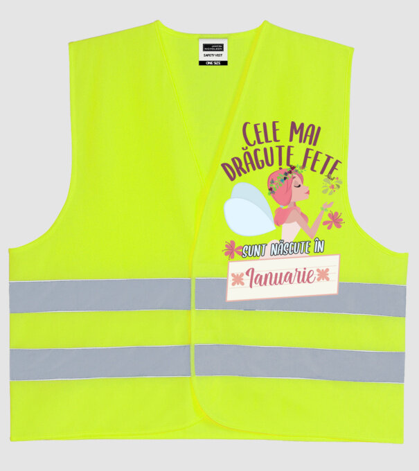 Cele mai drăguțe fete sunt născute în ianuarie. model galben neon pe tricou