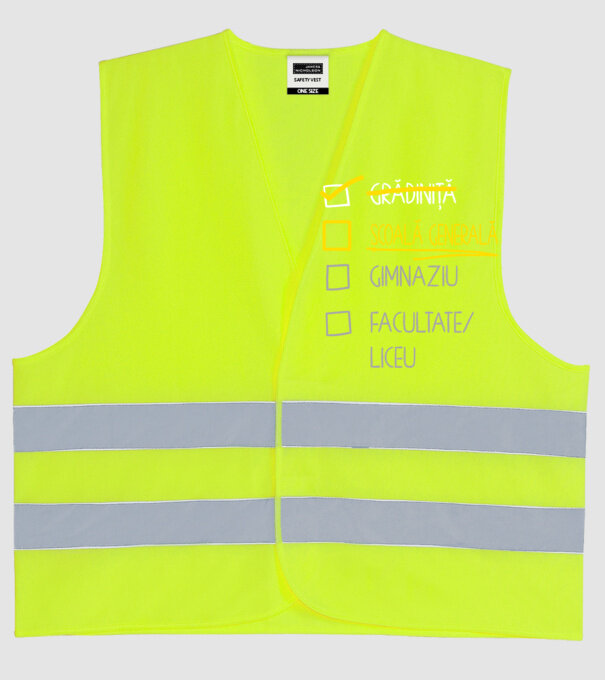 Cheklist educație - grădiniță negru model galben neon pe tricou