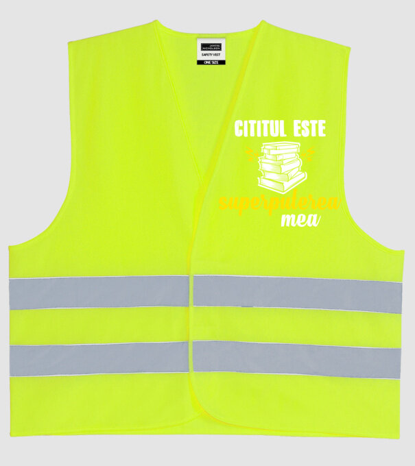 cititul este superputerea mea model galben neon pe tricou